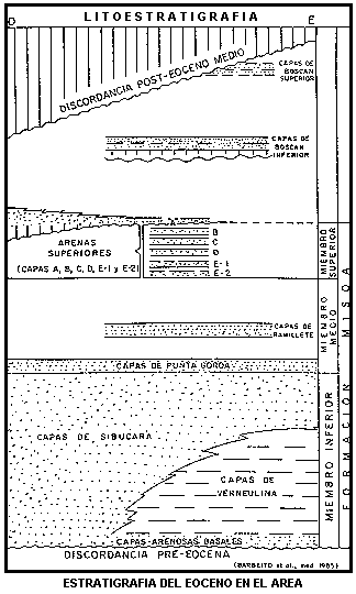 Estratigraf�a del Eoceno